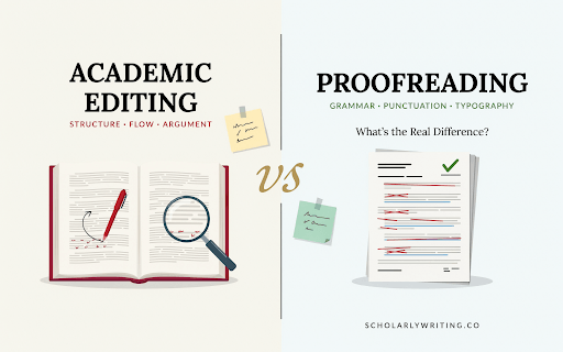 Academic Editing vs Proofreading: What’s the Real Difference?